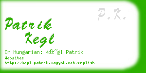 patrik kegl business card